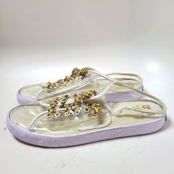 Kate Spade x Keds Kickstart Transparent Jelly Mules - Picture 1 of 12